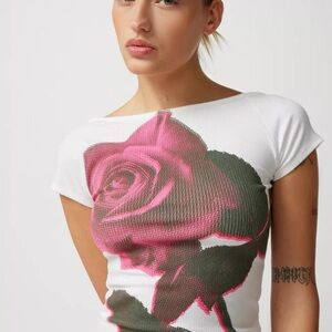 UO Nadia Cap Sleeve Ribbed Top